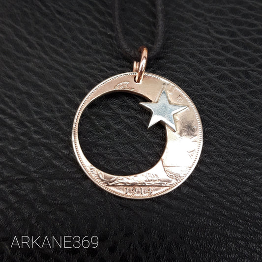 Moon and star pendant