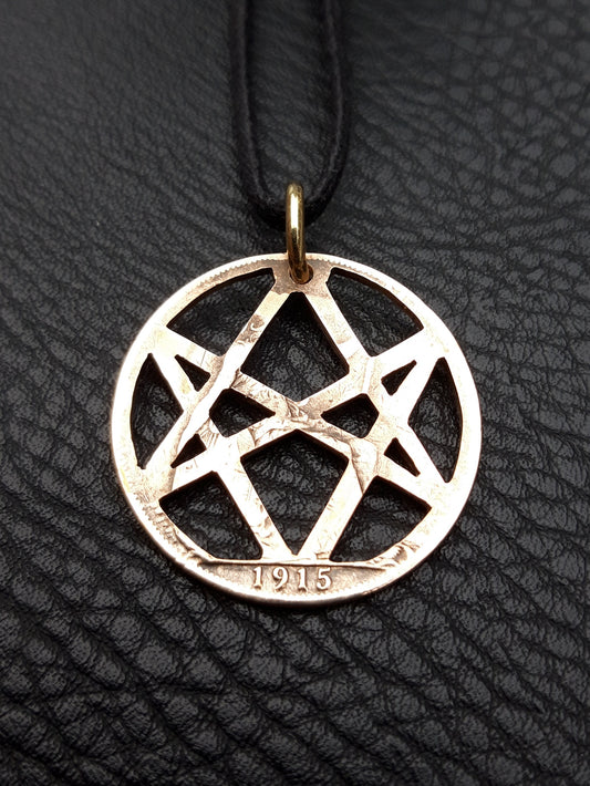 Unicursal hexagram pendant